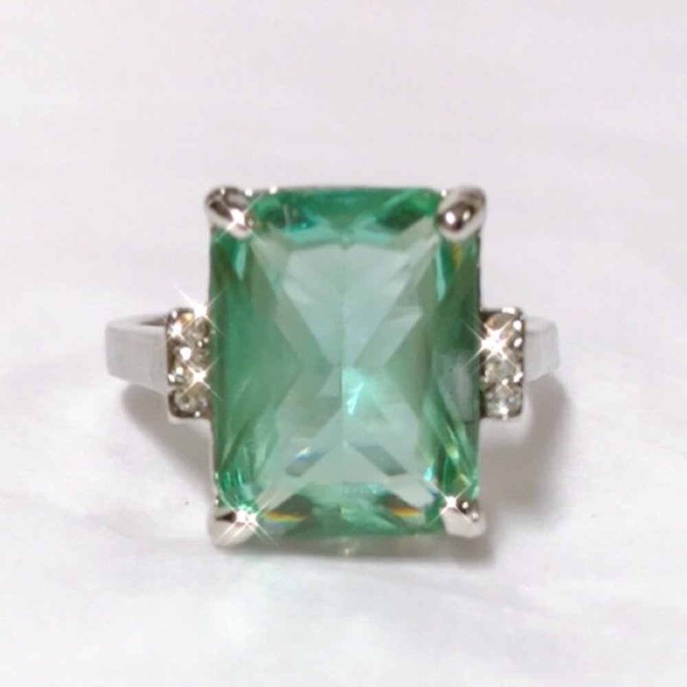 6.35 Aquamarine - 925 Sterling Silver - Picture 4 of 4